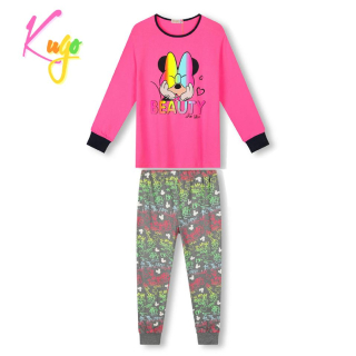 Dívčí pyžamo KUGO MP1762 růžová / šedá, vel. 134-164